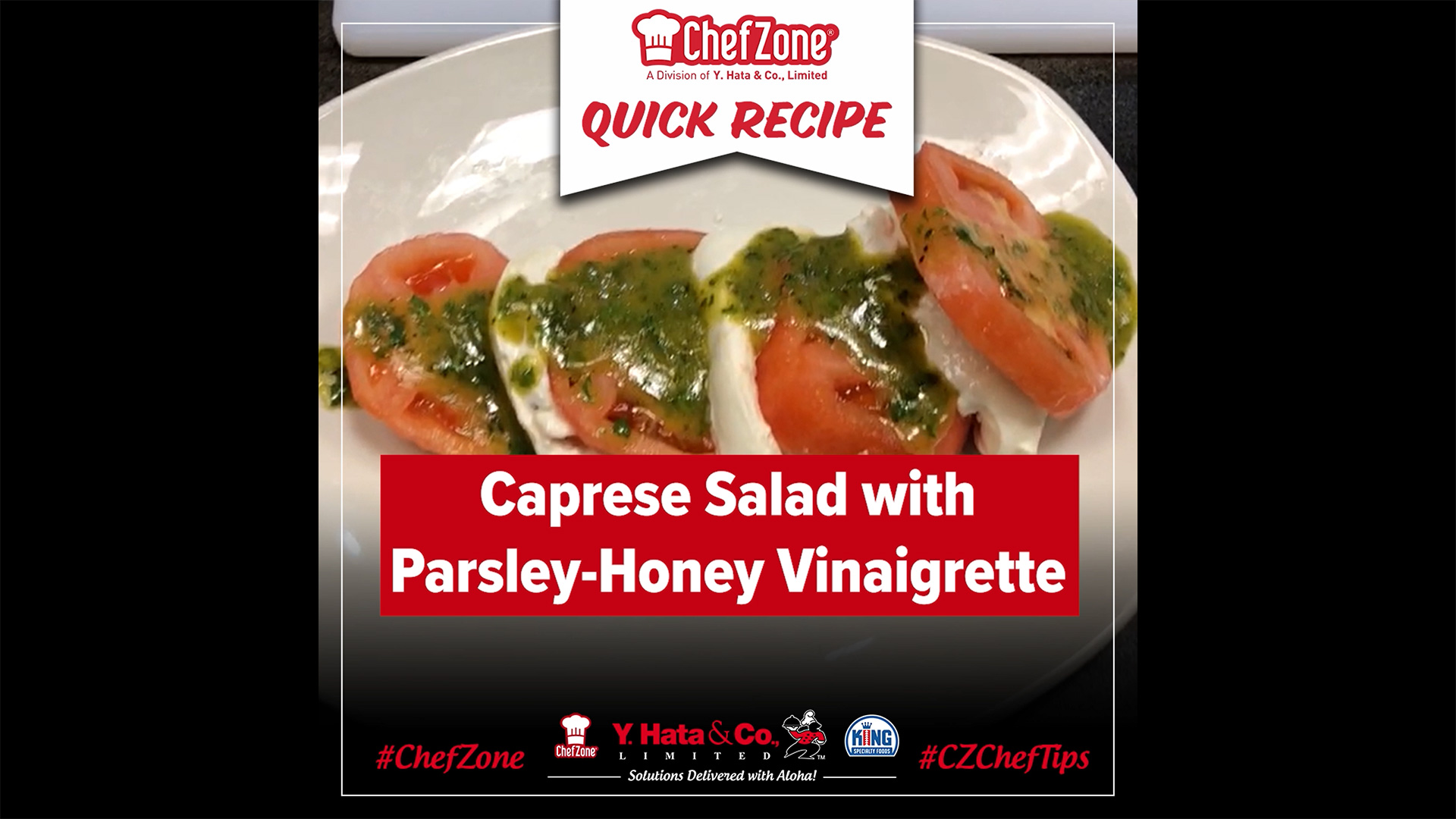 Caprese Salad with Parsley-Honey Vinaigrette