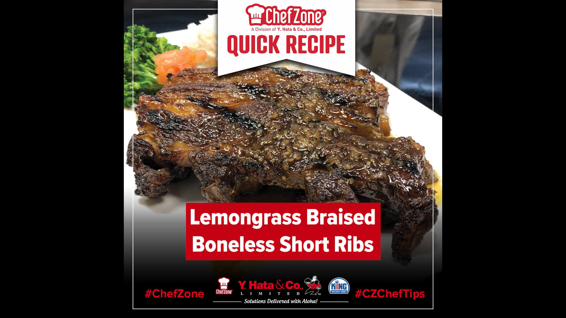 Lemongrass Braised Boneless Short Ribs