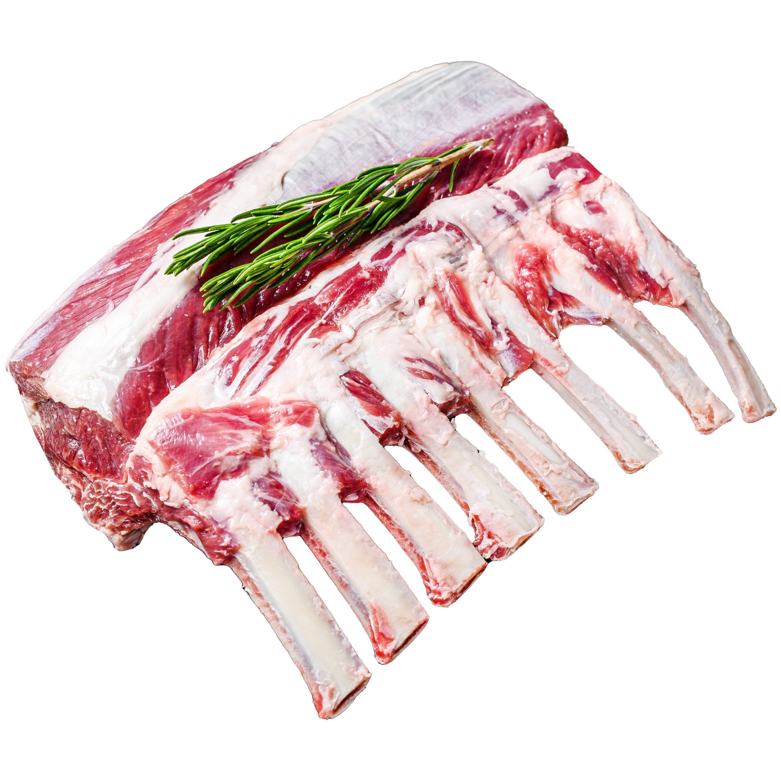 French 8 Rib Rack of Lamb 28 Up Cap Off