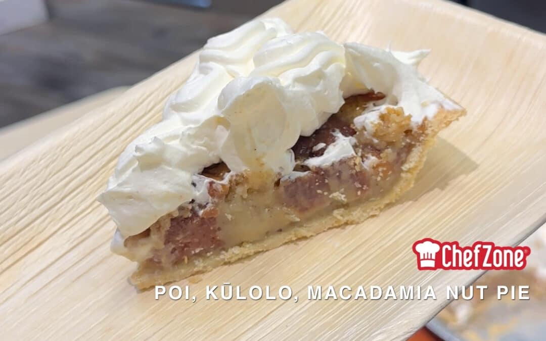 Poi Kūlolo Macadamia Nut Pie